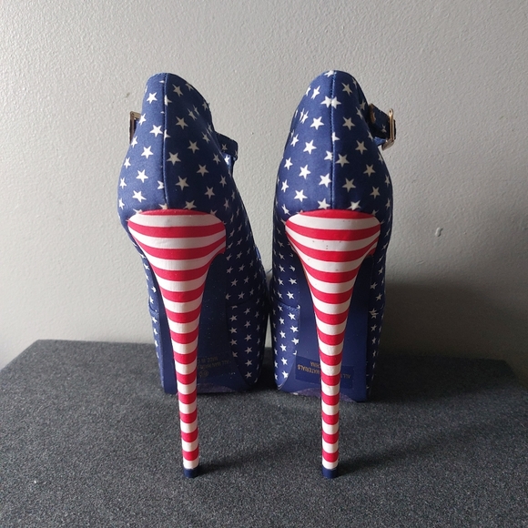 Alba American Flag Stiletto heels Size 6.5 - Picture 6 of 9